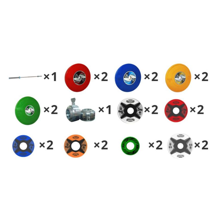 IWF Competition Barbell Set – 120kg – Men - 20kg