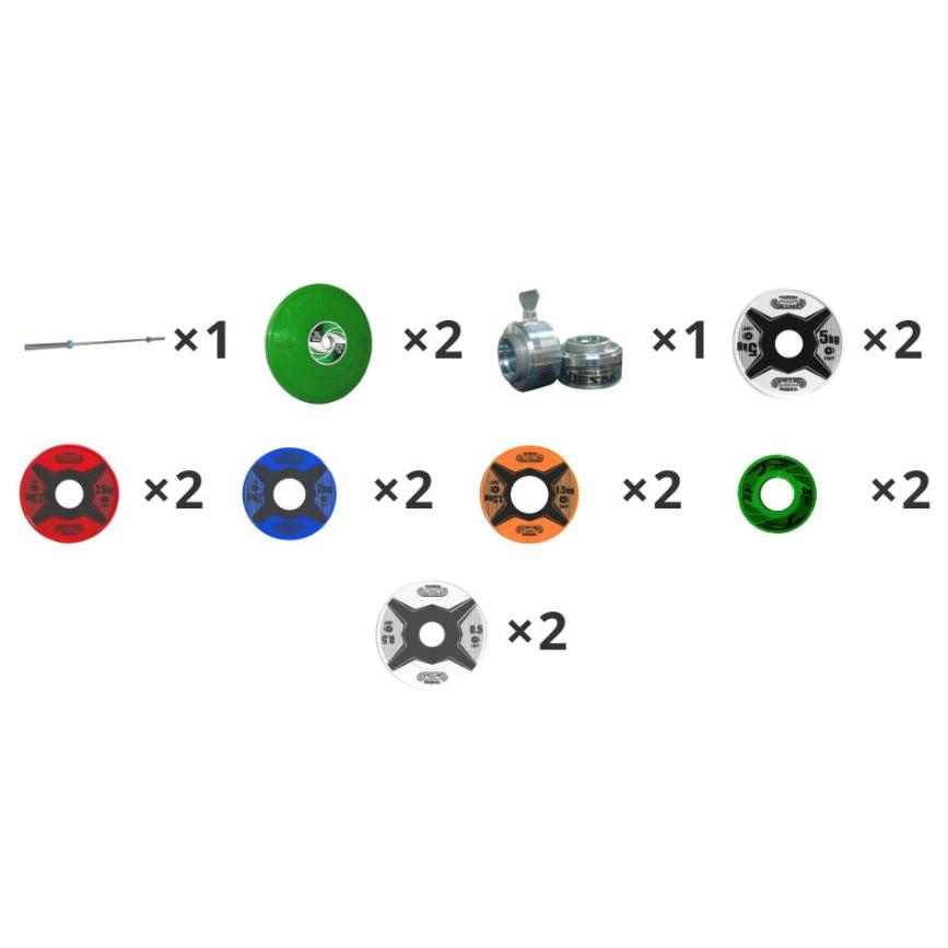 IWF Competition Barbell Set – 30kg – Men - 20kg