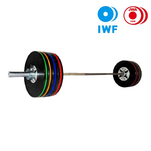Black Training Barbell Set – 215kg – Men - 20kg